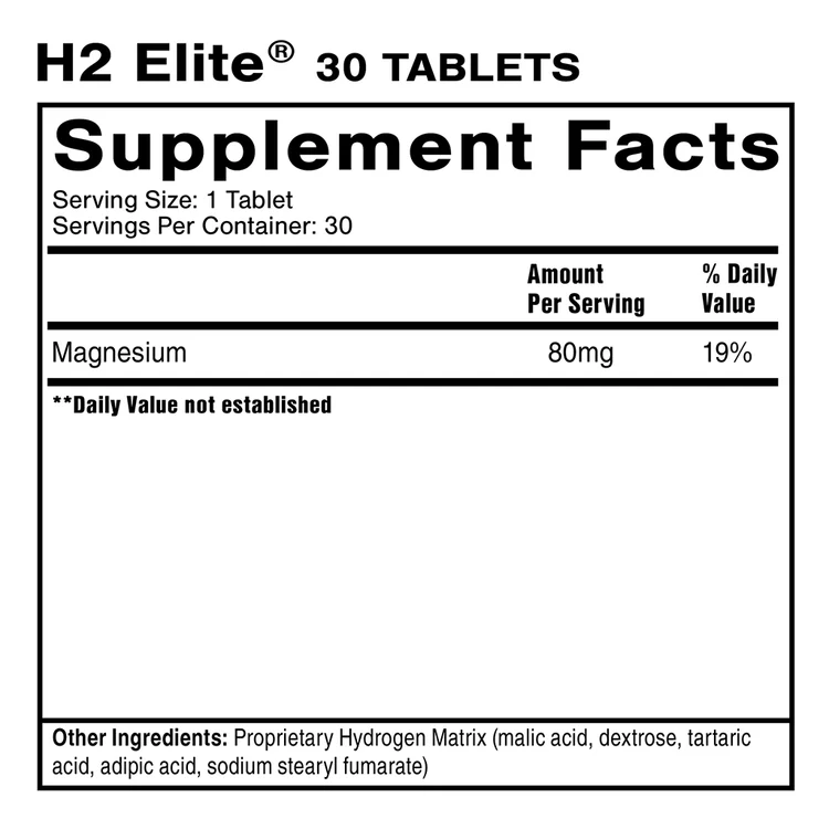Quicksilver Scientific H2 Elite, 30 tablet